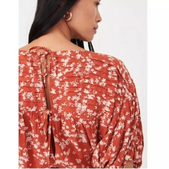 Free People Dessa Bodysuit in Rust Combo - Picture 5 of 12